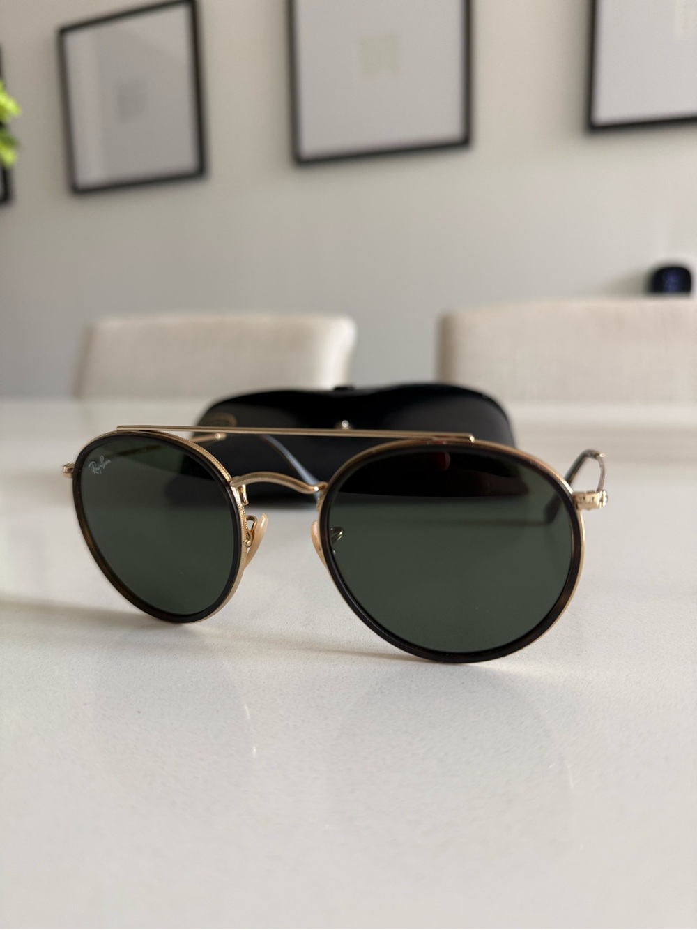 Ray-Ban Round Double Bridge Metal Sunglasses - Picture 5 of 10